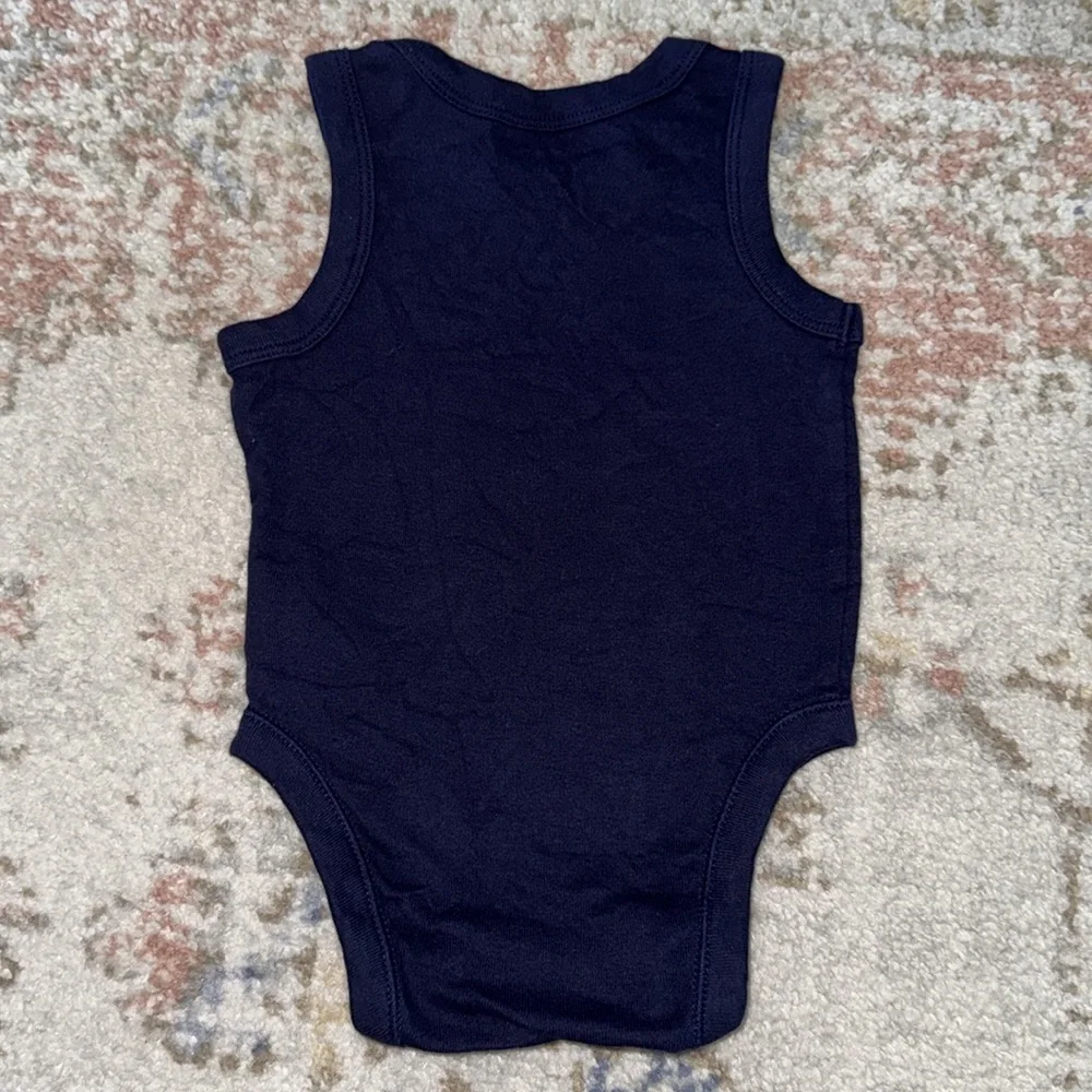 Old Navy Navy/Teal/Yellow Starfish Print 3-Pack Sleeveless Bodysuit | 6-12M